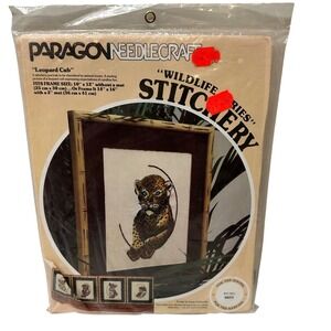 Paragon Needlecraft "Leopard Cub" Wildlife Stitchery Kit 0831
